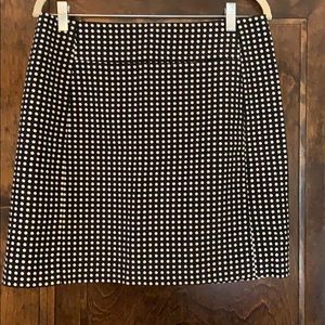 Loft Petite Black & White Skirt